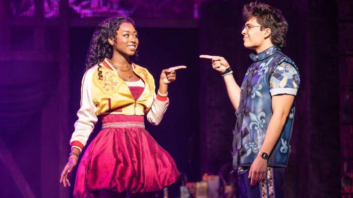 Rachel Simone Webb and Mateus Leite Cardoso in the North American Tour of "& Juliet"