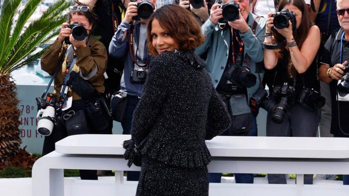 Jury member Halle Berry poses for photographers at the jury photo call at the 78th international film festival, Cannes, southern France, Tuesday, May 13, 2025