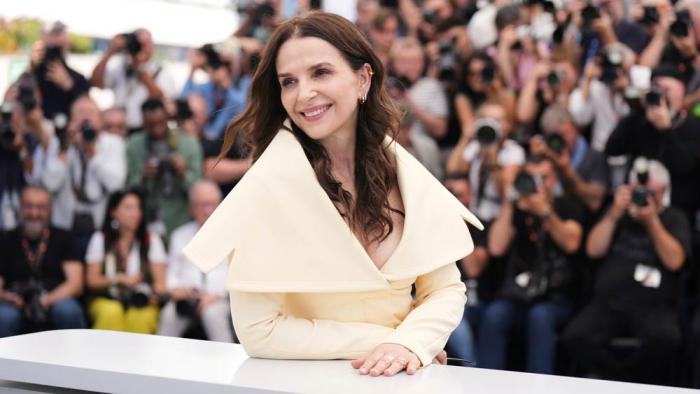 Jury member Juliette Binoche poses for photographers at the jury photo call at the 78th international film festival, Cannes, southern France, Tuesday, May 13, 2025