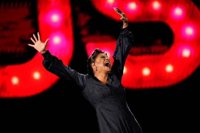 Audra McDonald performs "Rose's Turn" from "Gypsy" during the 78th Tony Awards on Sunday, June 8, 2025, at Radio City Music Hall in New York
