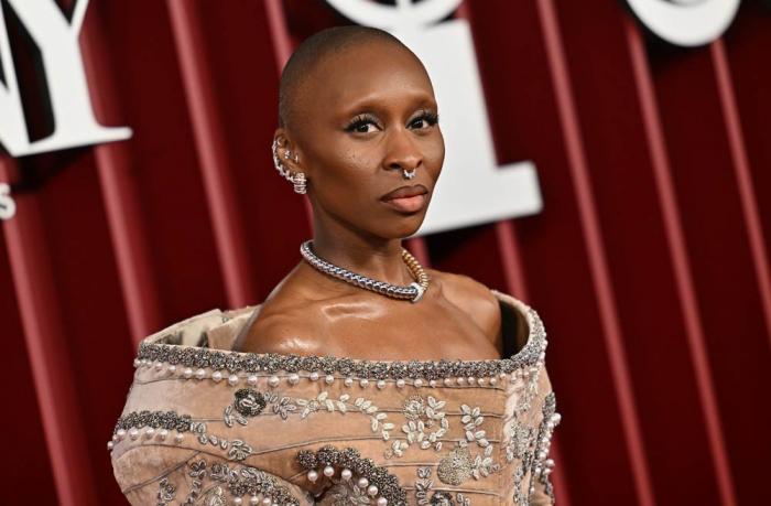 Cynthia Erivo arrives at the 78th Tony Awards on Sunday, June 8, 2025, at Radio City Music Hall in New York