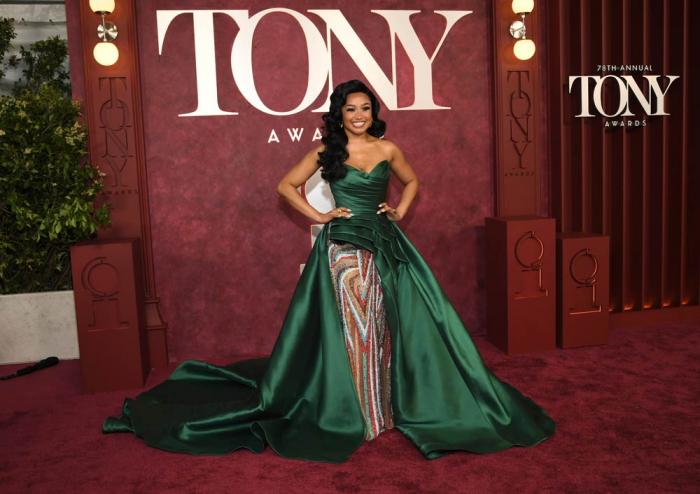 Jasmine Amy Rogers arrives at the 78th Tony Awards on Sunday, June 8, 2025, at Radio City Music Hall in New York