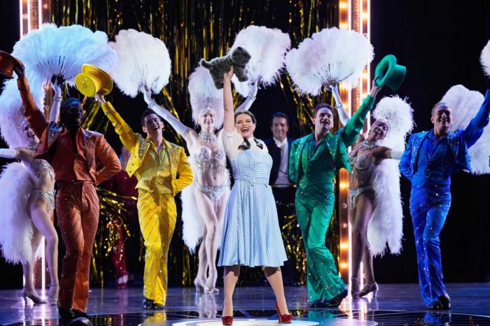 Megan Hilty, center, performs 'For the Gaze" during the 78th Tony Awards on Sunday, June 8, 2025, at Radio City Music Hall in New York