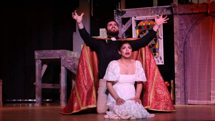 Luca Ialongo and Alexa-Rei Leclerc in Rhode Island Stage Ensemble's production of "The Hunchback of Notre Dame"