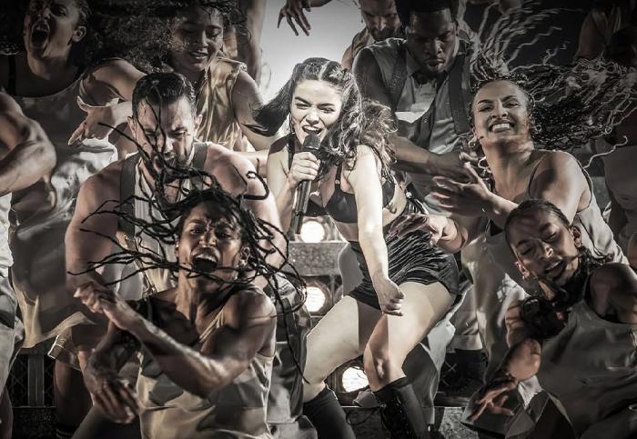 Rachel Zegler and the ensemble from London's "Evita"
