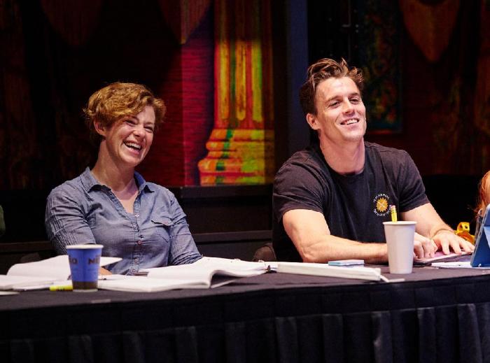 Nora Eschenheimer and Michael Underhill in rehearsal for CSC's "As You Like It"