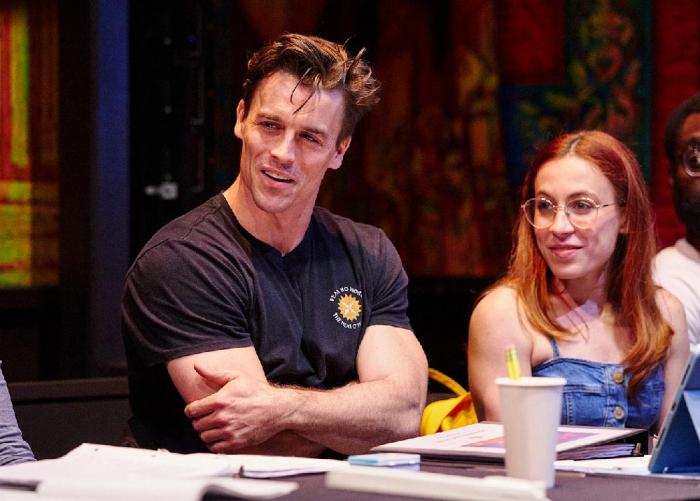 Michael Underhill and Clara Hevia in rehearsal for CSC's "As You Like It"