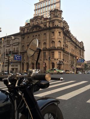 Shanghai by motorcycle.