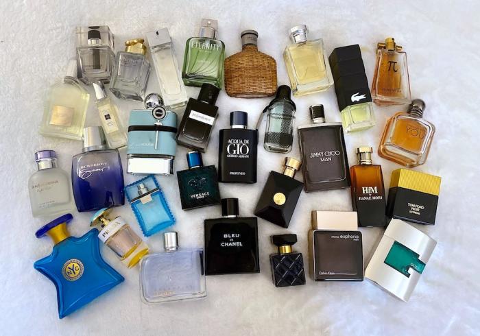 A sampling of Christian Lewis's fragrance collection.