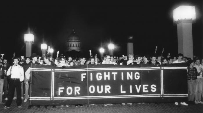 Candlelight vigil, 1982.