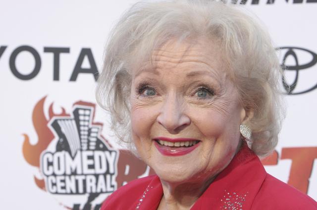 Betty White poses for photographers on the red carpet before Comedy Central's "Roast of William Shatner," Sunday, Aug. 13, 2006, in Los Angeles.