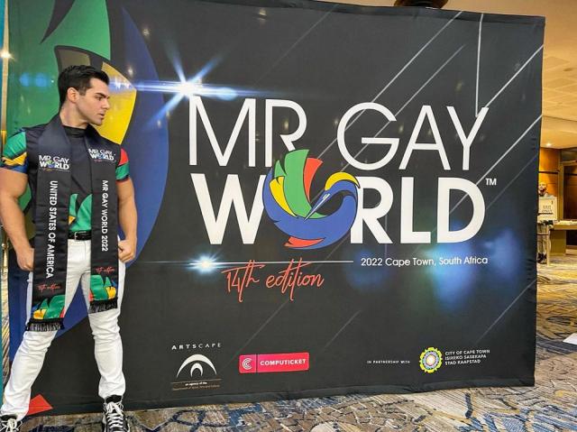 Ardolino at the Mr. Gay World contest