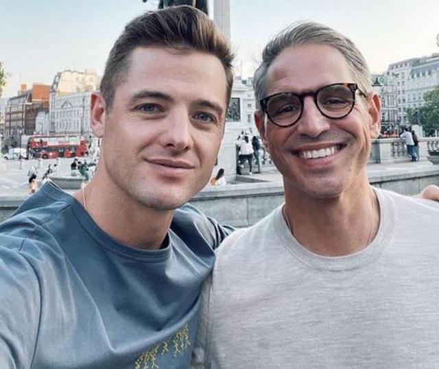Robbie Rogers, left, with is partner Greg Berlanti, right.