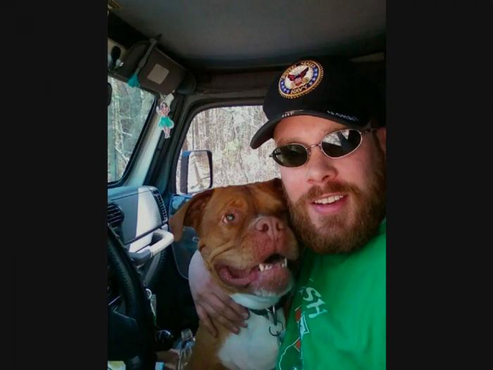 Richard Osthoff, a disabled veteran, alleged that George Santos set up a GoFundMe for his service dog Sapphire, then kept the $3,000 raised that she needed for a lifesaving surgery.