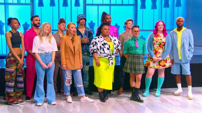 The contestants on "Next in Fashion"