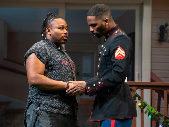 Marcel Spears, and Calvin Leon Smith in "Fat Ham"