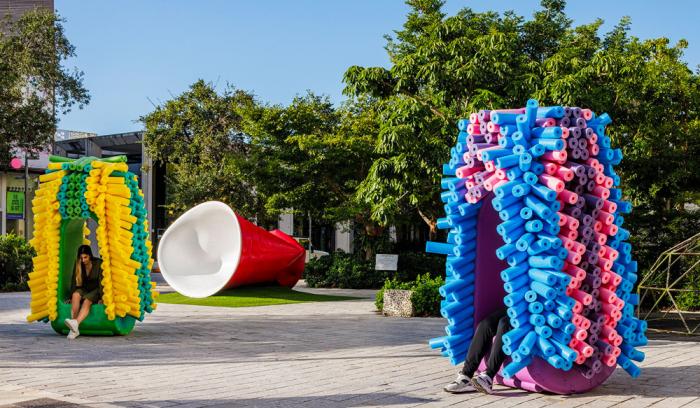 "Rock | Roll," The Miami Design District's 2022 Annual Design Commission winner by Germane Barnes. It is designed to commemorate and celebrate the communities that have built Miami's vibrant and dynamic multi-faceted culture.