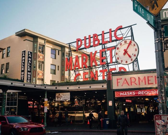 The Seattle Public Market, within walking distance of Kimpton Hotel Monaco Seattle: Downtown