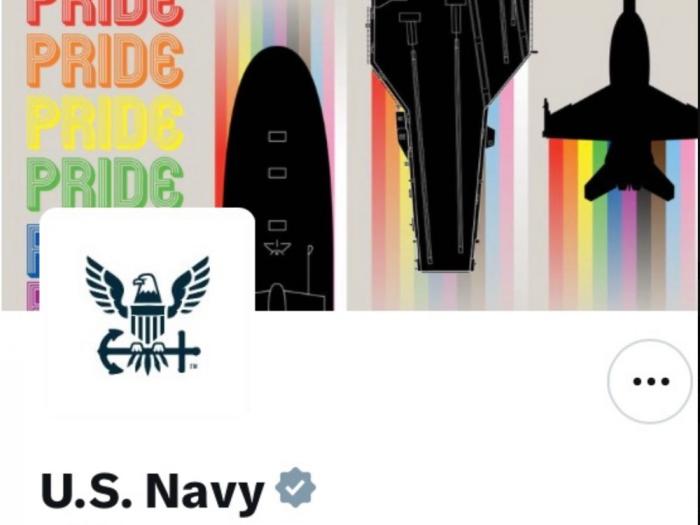 The deleted social media Navy Gay Pride post