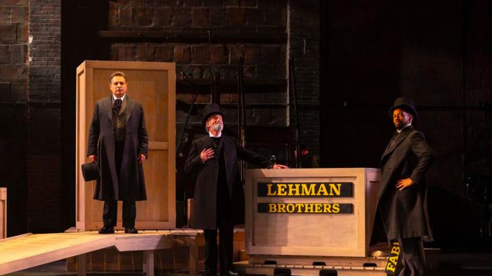 Steven Skybell, Firdous Bamji and Joshua David Robinson in "The Lehman Trilogy"