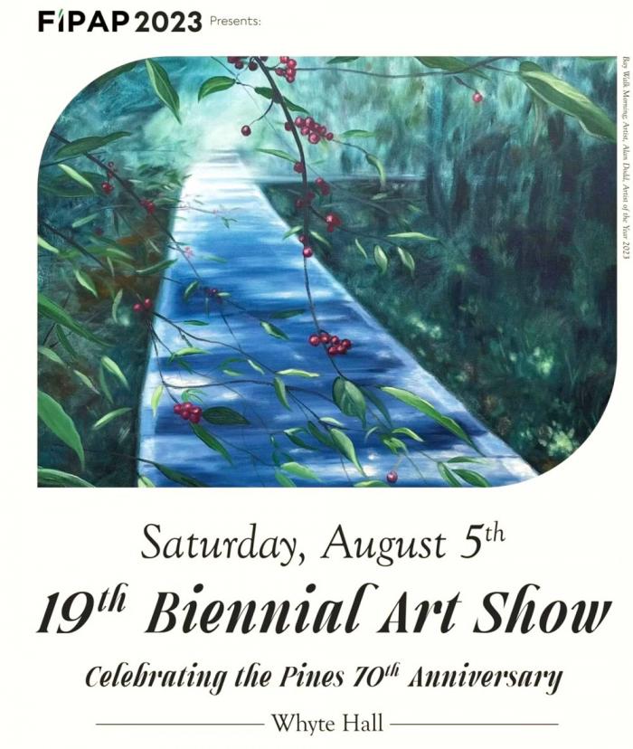 The poster art for the  Fire Island Pines Arts Project's biennial