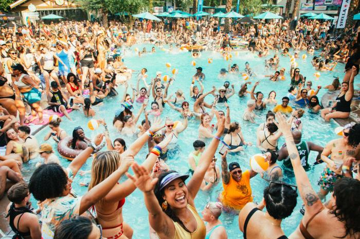 A pool party at the Dinah