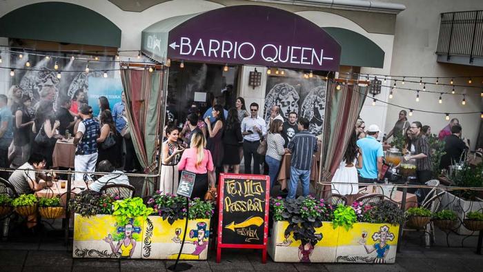 Patio dining at Old Town Scottsdale's Barrio Queen restaurant