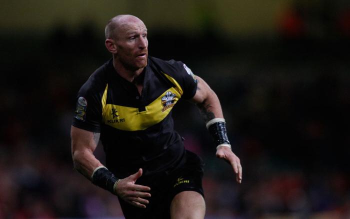 Gareth Thomas of Crusaders in action during the Engage Super League Match between Crusaders RL and Salford City Reds at Millennium Stadium on February 13, 2011 in Cardiff, Wales. (Photo by Stu Forster/Getty Images)