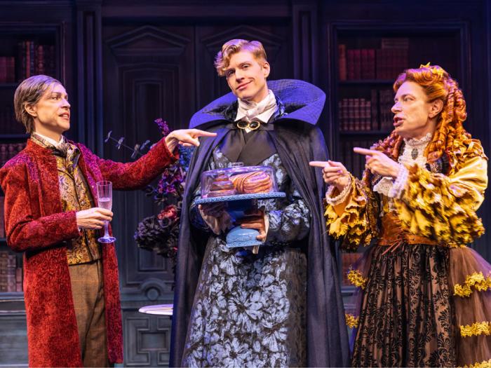 Ellen Harvey, James Daly and Arnie Burton in "Dracula, A Comedy Of Terrors." Photo by Matthew Murphy