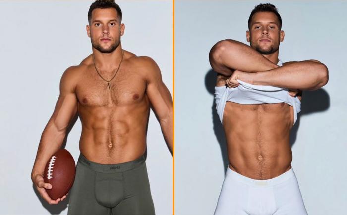 Nick Bosa in images from the Skims campaign