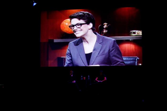 TV personality Rachel Maddow (L) and The New Yorker staff writer Ariel Levy attend The 2009 New Yorker Festival: Rachel Maddow Interview at Stage 37 on October 17, 2009 in New York City. (Photo by Joe Kohen/Getty Images for The New Yorker)