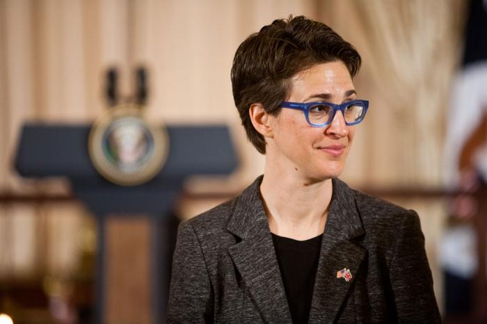 Television host Rachel Maddow arrives for a lunch hosted in honor of Prime Minister David Cameron at the State Department on March 14, 2012 in Washington, DC. Cameron is on an official visit to Washington, where President Obama will host him at a State Di