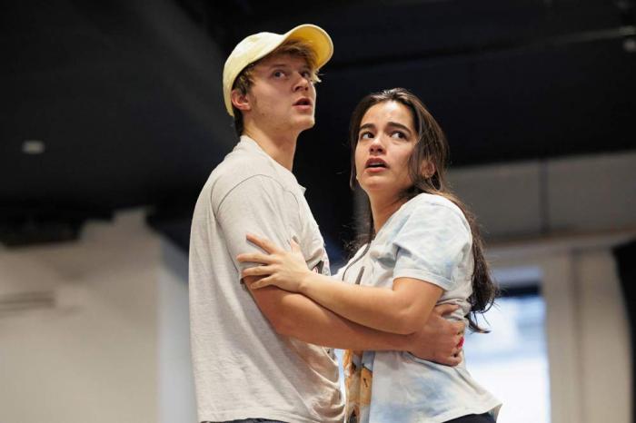 Rudy Pankow and Emilia Suárez in rehearsal for "Romeo and Juliet"