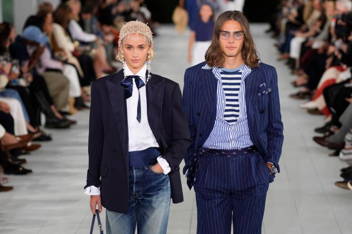 Models walk the runway during the Ralph Lauren Spring/Summer 2025 fashion show as part of New York Fashion Week on Thursday, Sept. 5, 2024, at Khalily Stables in Bridgehampton, N.Y.