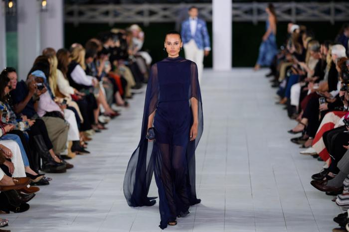 Models walk the runway during the Ralph Lauren Spring/Summer 2025 fashion show as part of New York Fashion Week on Thursday, Sept. 5, 2024, at Khalily Stables in Bridgehampton, N.Y.