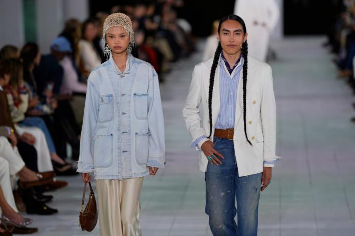 Models walk the runway during the Ralph Lauren Spring/Summer 2025 fashion show as part of New York Fashion Week on Thursday, Sept. 5, 2024, at Khalily Stables in Bridgehampton, N.Y.