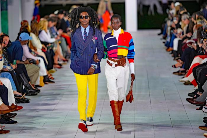 Models walk the runway during the Ralph Lauren Spring/Summer 2025 fashion show as part of New York Fashion Week on Thursday, Sept. 5, 2024, at Khalily Stables in Bridgehampton, N.Y.