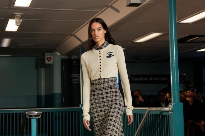 A model walks the runway during the Tommy Hilfiger Spring/Summer 2025 fashion show onboard a Staten Island Ferry as part of New York Fashion Week on Sunday, Sept. 8, 2024, in New York