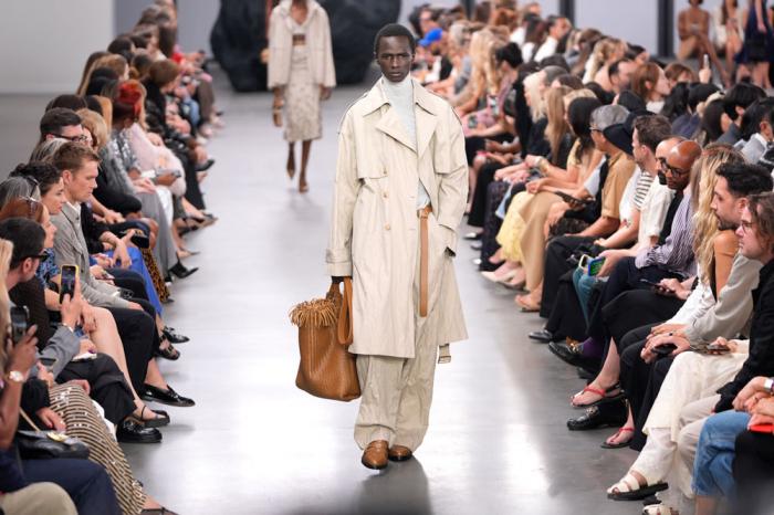 A model walks the runway during the Michael Kors Collection spring/summer 2025 fashion show as part of New York Fashion Week, Tuesday, Sept. 10, 2024, in New York