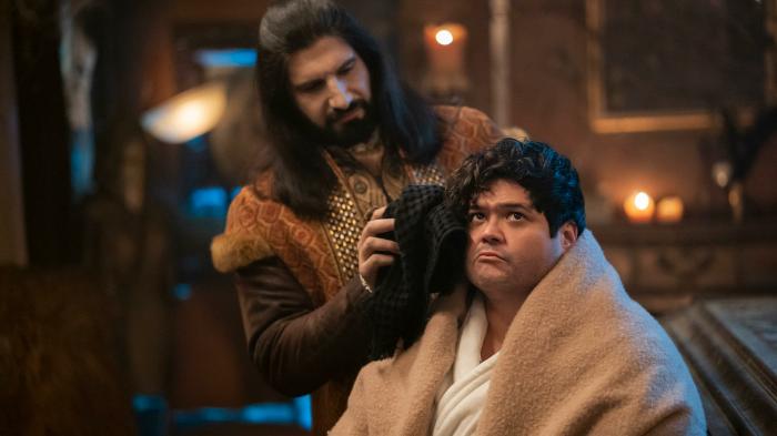 Kayvan Novak and Harvey Guillén in "What We Do in the Shadows."
