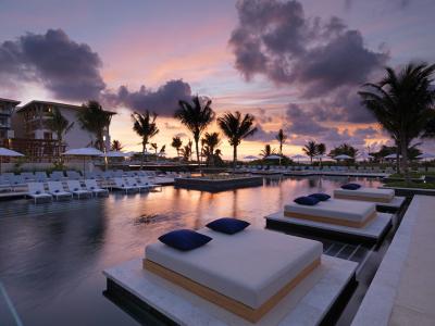 Pool at sunset