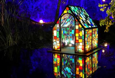 A scene from "Enchanted Forest of Light." 