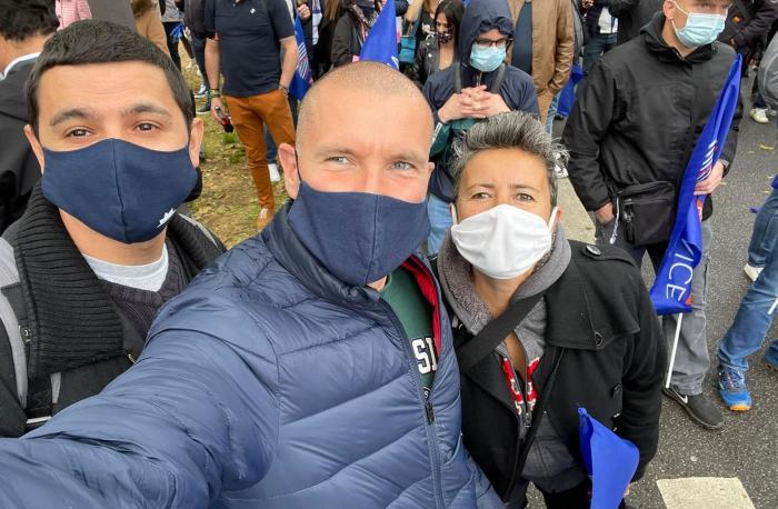 Members of the French LGBTQ police organization FLAG!