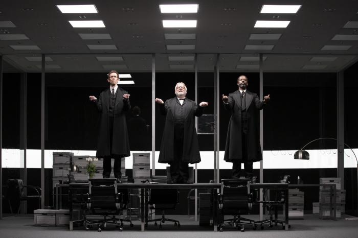 Adam Godley, Simon Russell Beale and Adrian-Lester in 'The Lehman Trilogy.'