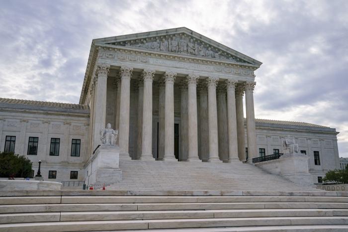 The Supreme Court is seen on the first day of the new term, in Washington