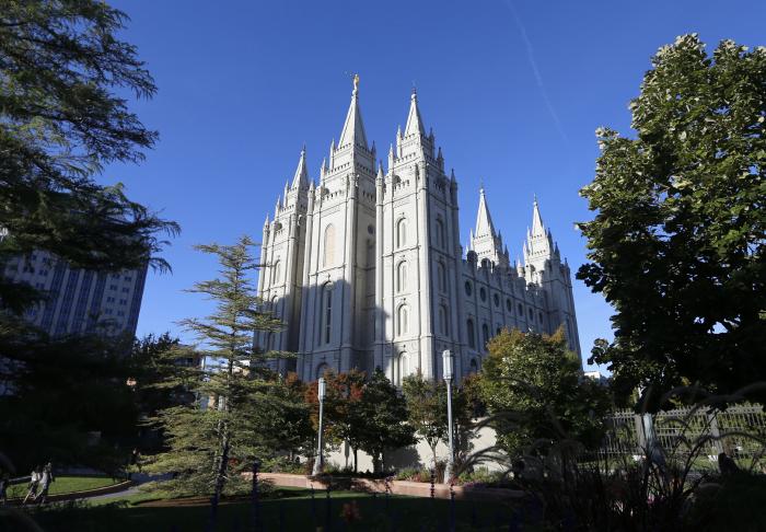 The Salt Lake Temple, at Temple Square is shown on Oct. 5, 2019, in Salt Lake City.