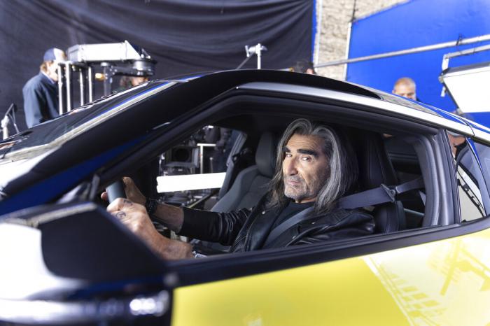 Nissan shows a scene from Nissan's Super Bowl NFL football spot. 