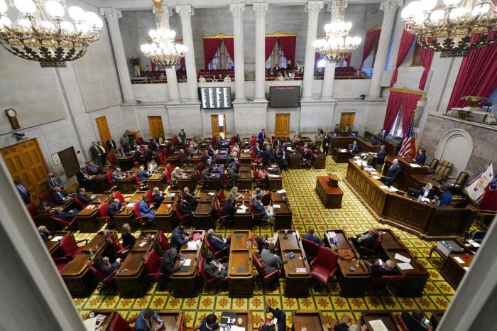 The Tennessee House of Representatives meets Oct. 27, 2021, in Nashville, Tenn. 