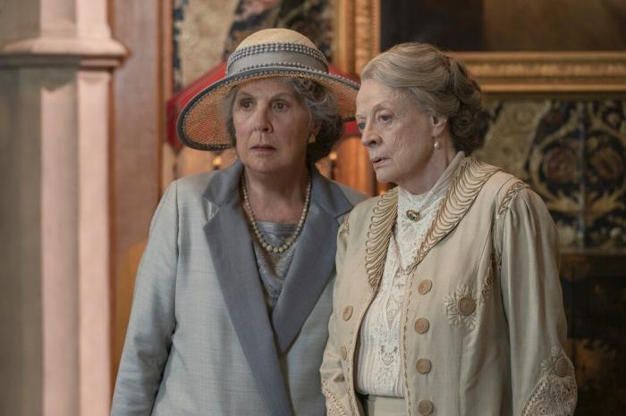  Penelope Wilton as Isobel Merton, left, and Maggie Smith as Violet Grantham in a scene from "Downton Abbey: A New Era."