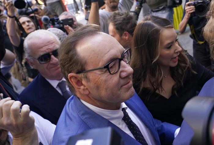Actor Kevin Spacey arrives at the Westminster Magistrates court in London.
